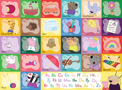 Peppa Pig Alphabet Shaped Floor Puzzle 30 Piece Jigsaw Puzzle