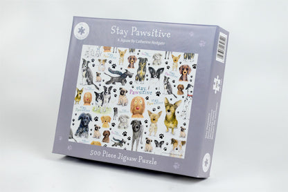 Stay Pawsitive 500 Piece Jigsaw Puzzle