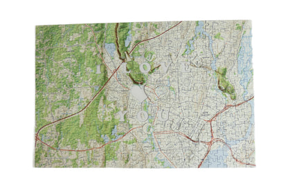 I Love You - Hometown US Map Puzzle