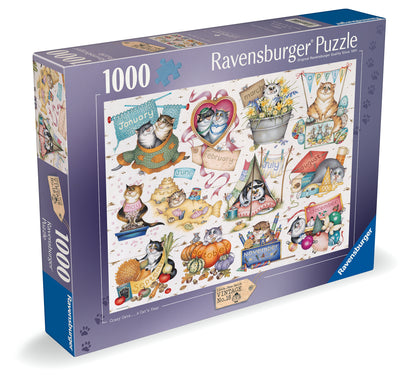 Crazy Cats - A Cat's Year 1000 Piece Jigsaw Puzzle