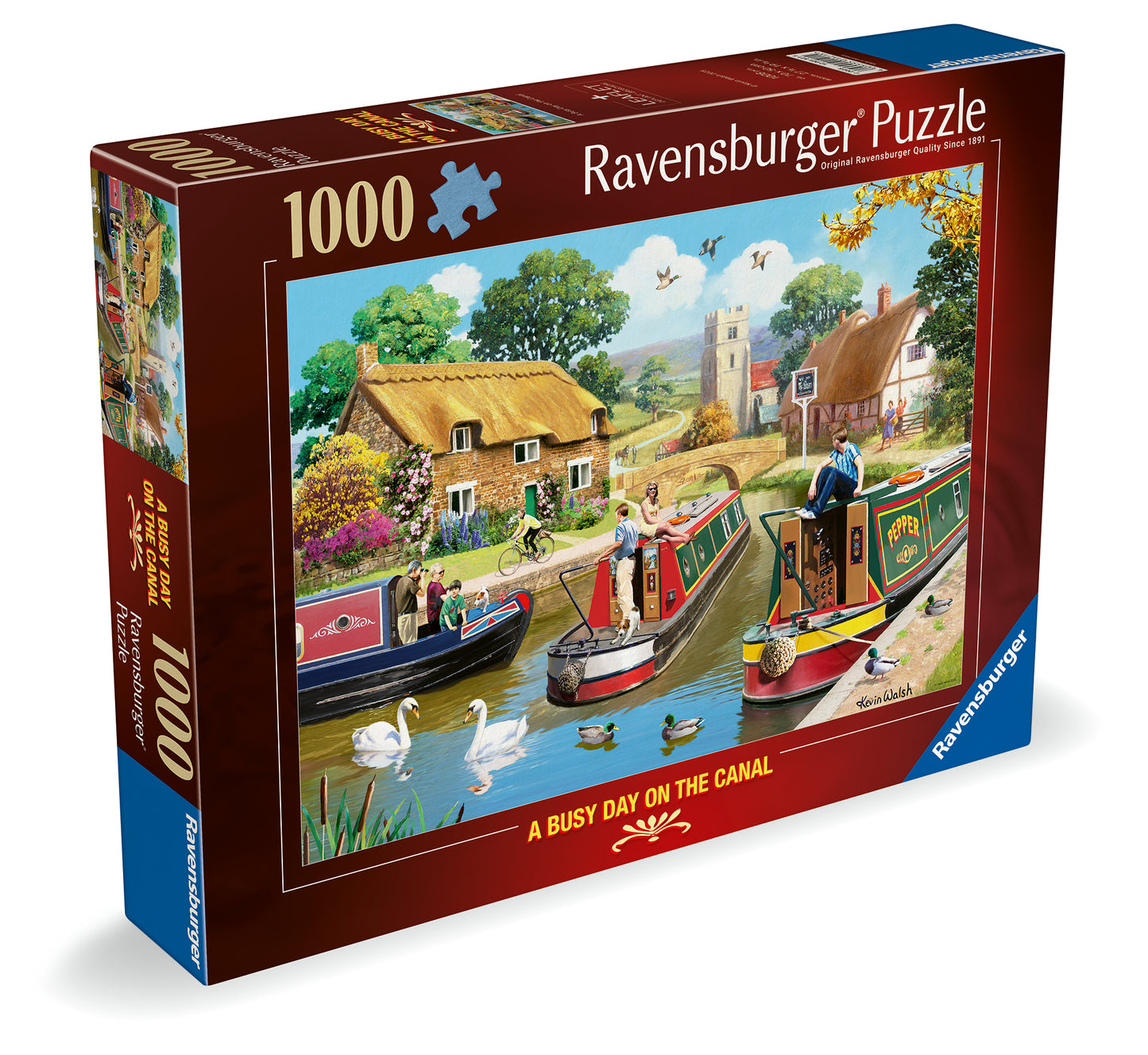 A Busy Day on the Canal 1000 Piece Jigsaw Puzzle