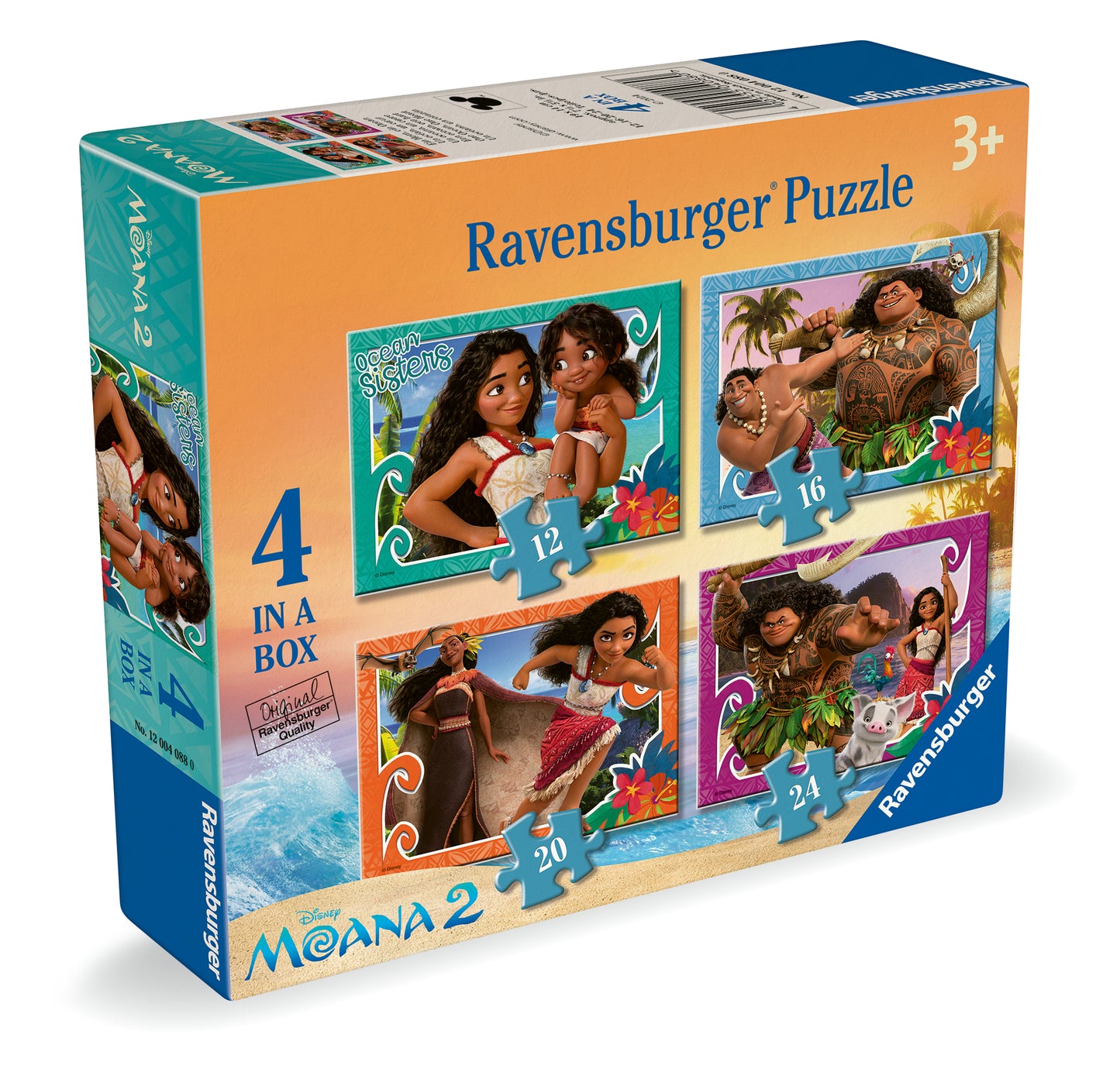 Moana 2 - 4 in a Box( 2, 16, 20, 24 piece Jigsaw Puzzles