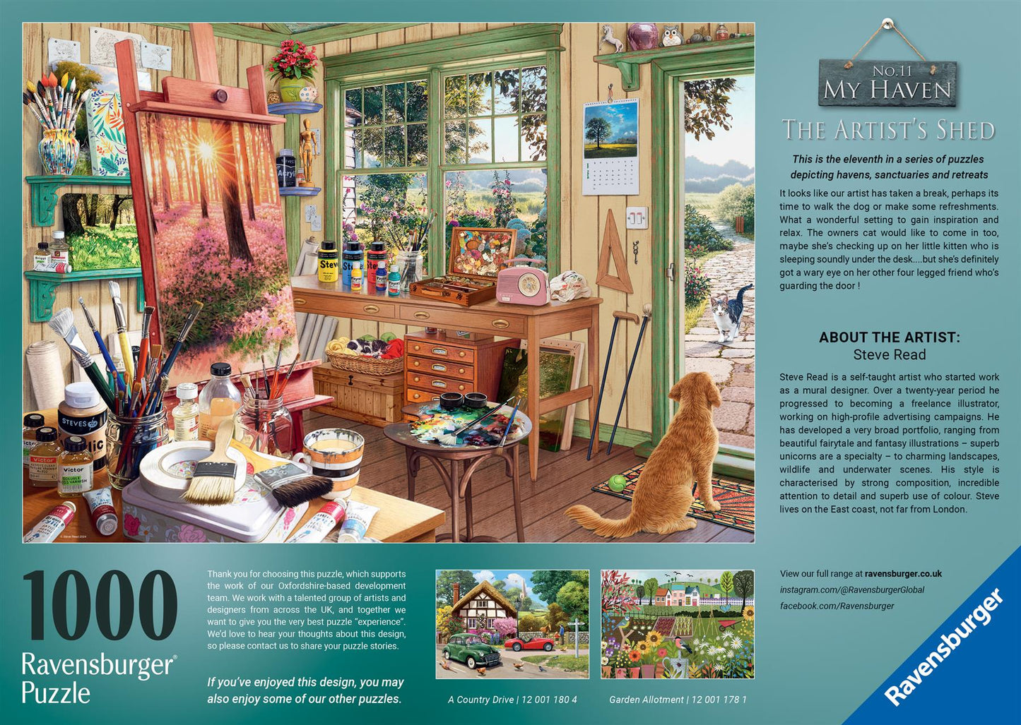 The Artist's Shed My Haven No. 11 1000 Piece Jigsaw Puzzle