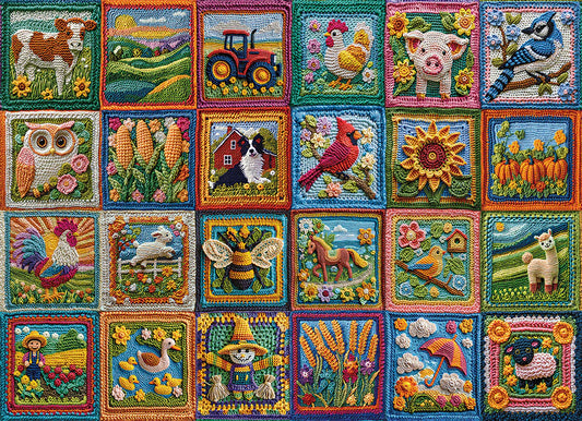 Country Life Crochet 1000 Piece Jigsaw Puzzle