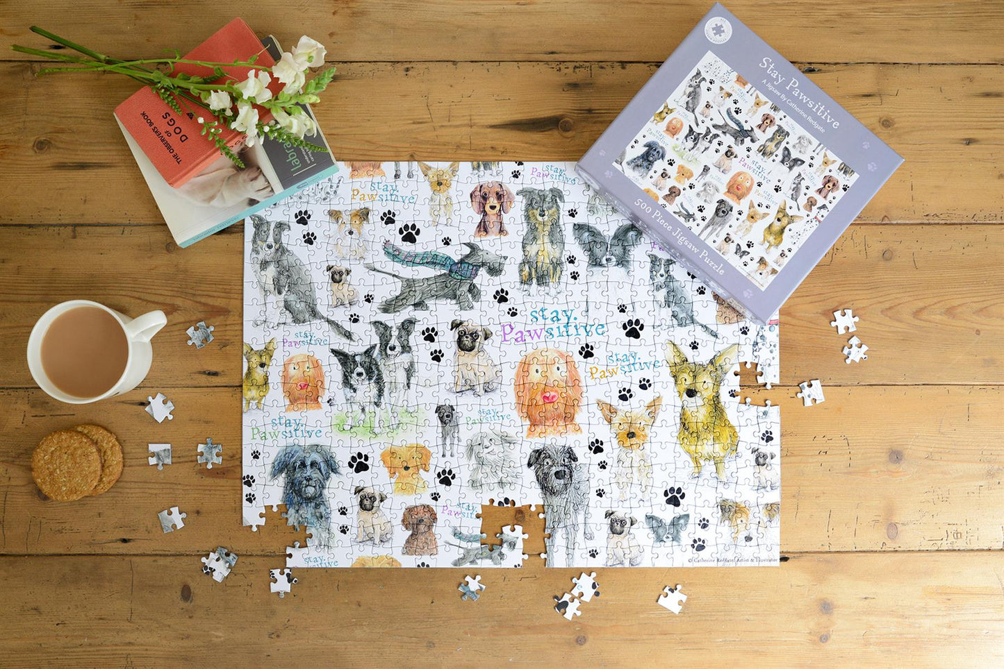 Stay Pawsitive 500 Piece Jigsaw Puzzle