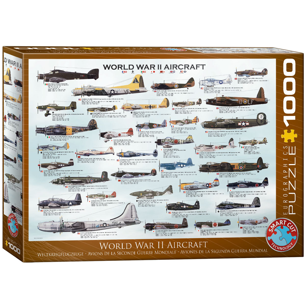 World War II Aircraft 1000 Piece Jigsaw Puzzle