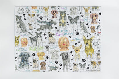 Stay Pawsitive 500 Piece Jigsaw Puzzle