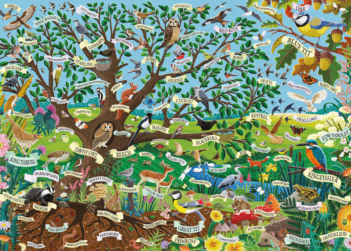 Wildlife Tree 1000 Piece jIgsaw Puzzle