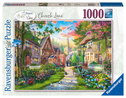 Church Lane -  Down the Lane No.4 1000 Piece Jigsaw Puzzle