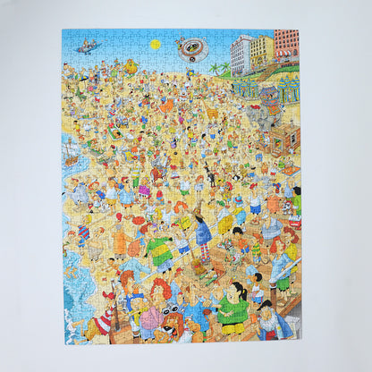 Day at the Beach - Len Epstein 1000 or 500XL Piece Jigsaw Puzzle