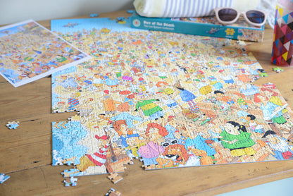 Day at the Beach - Len Epstein 1000 or 500XL Piece Jigsaw Puzzle