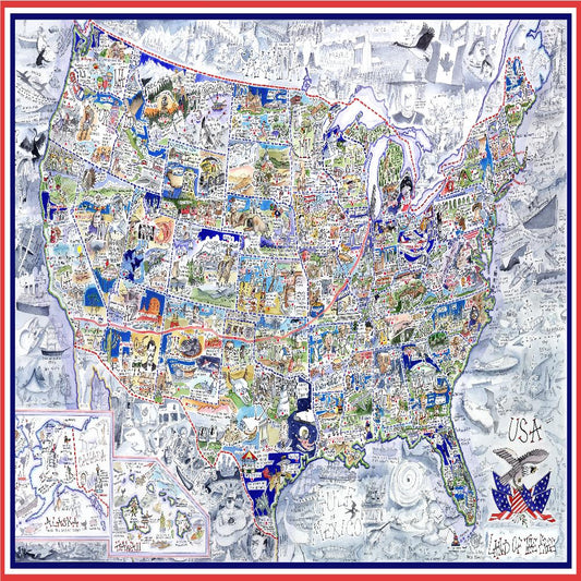 USA Map - Tim Bulmer 1000 Piece Jigsaw Puzzle