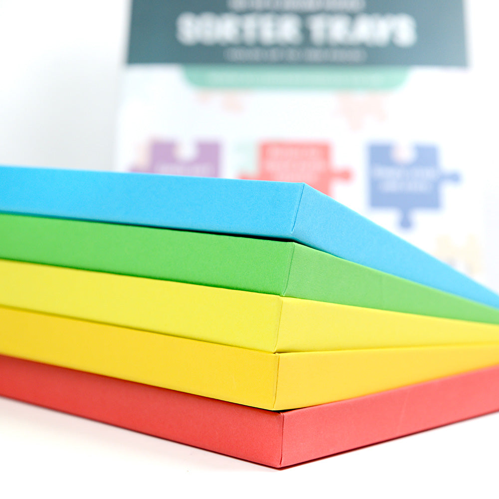 Colourful Cardboard Sorter Trays - Pack of 6