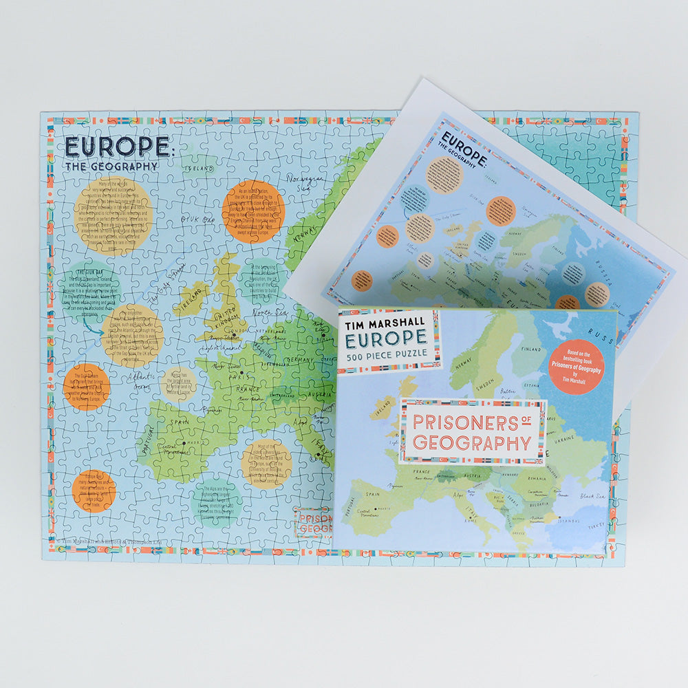 Prisoners of Geography Europe Map 500 Piece Jigsaw Puzzle