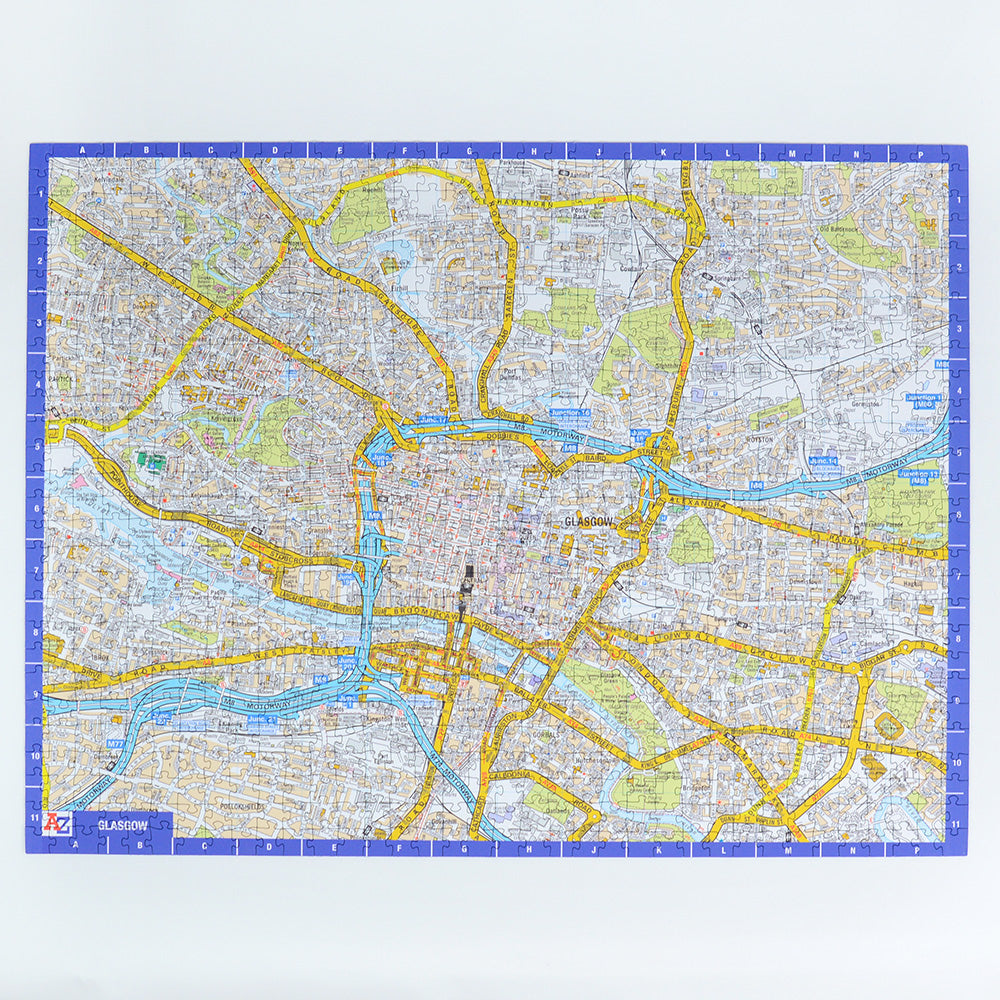 A to Z Map of  Glasgow 1000 Piece Jigsaw