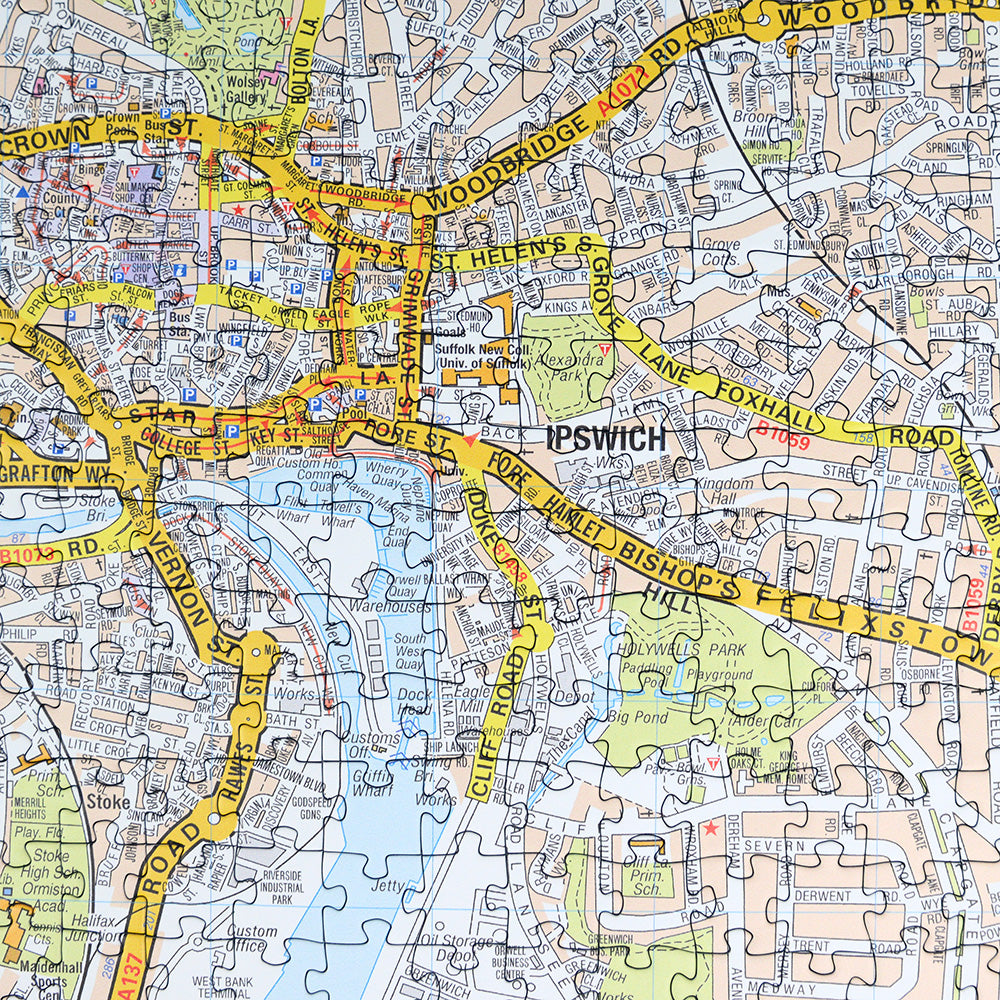 A to Z Map of  Ipswich 1000 Piece Jigsaw