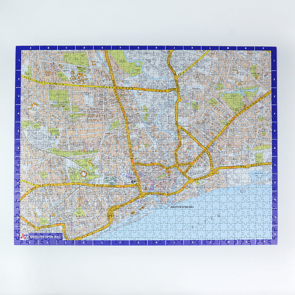 A to Z Map of  Kingston Upon Hull 1000 Piece Jigsaw