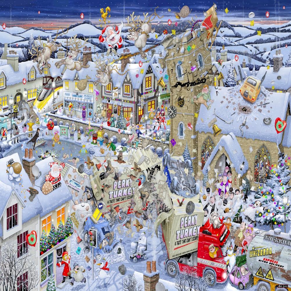 Mike Jupp's Cheery Christmas 1000 Piece Jigsaw Puzzle Bundle