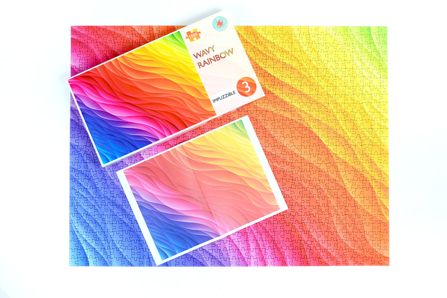 Wavy Rainbow - Impuzzible No.3 - 1000 or 500 Piece Jigsaw Puzzle