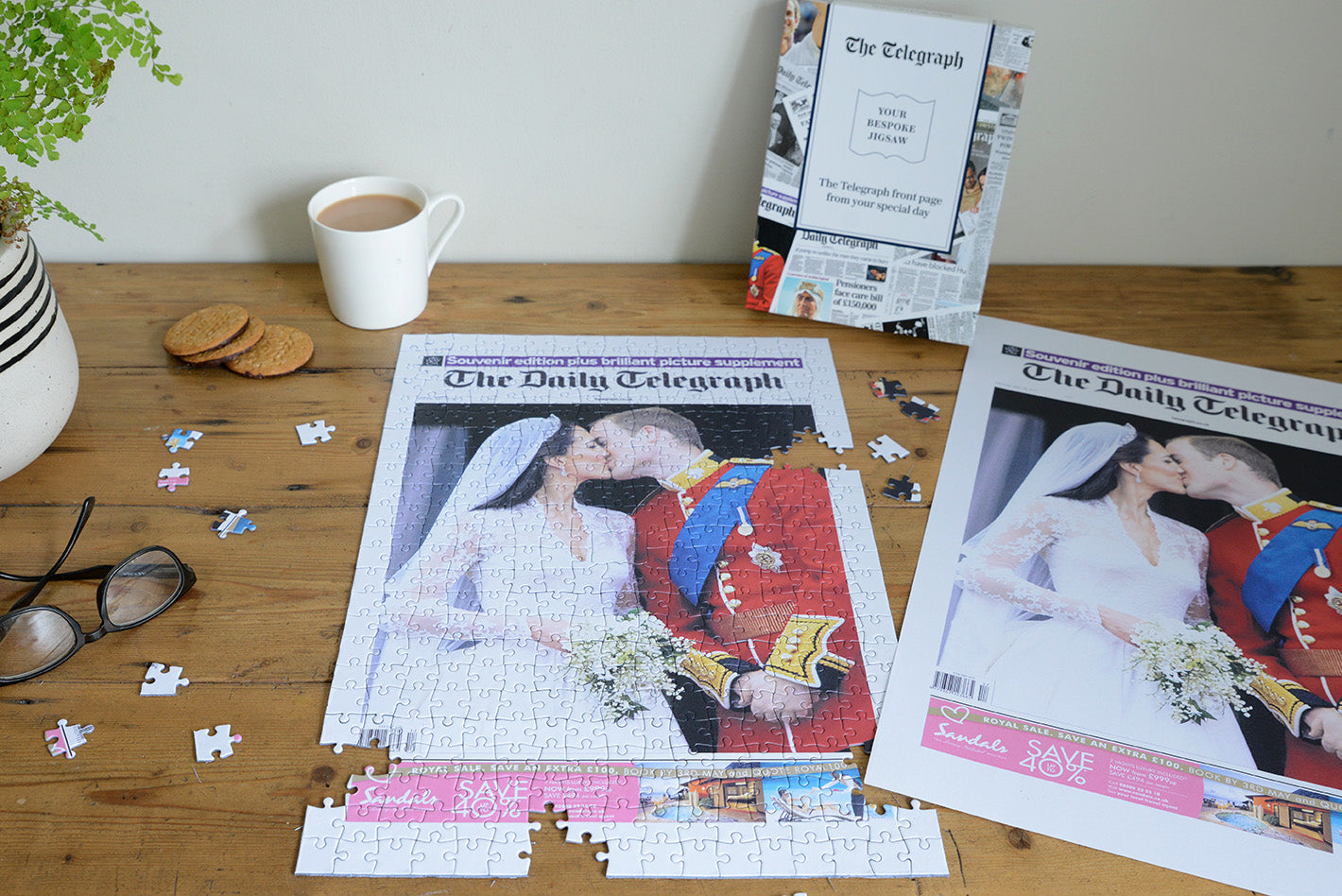 Personalised "The Telegraph" Front Page 400 Piece Jigsaw Puzzle