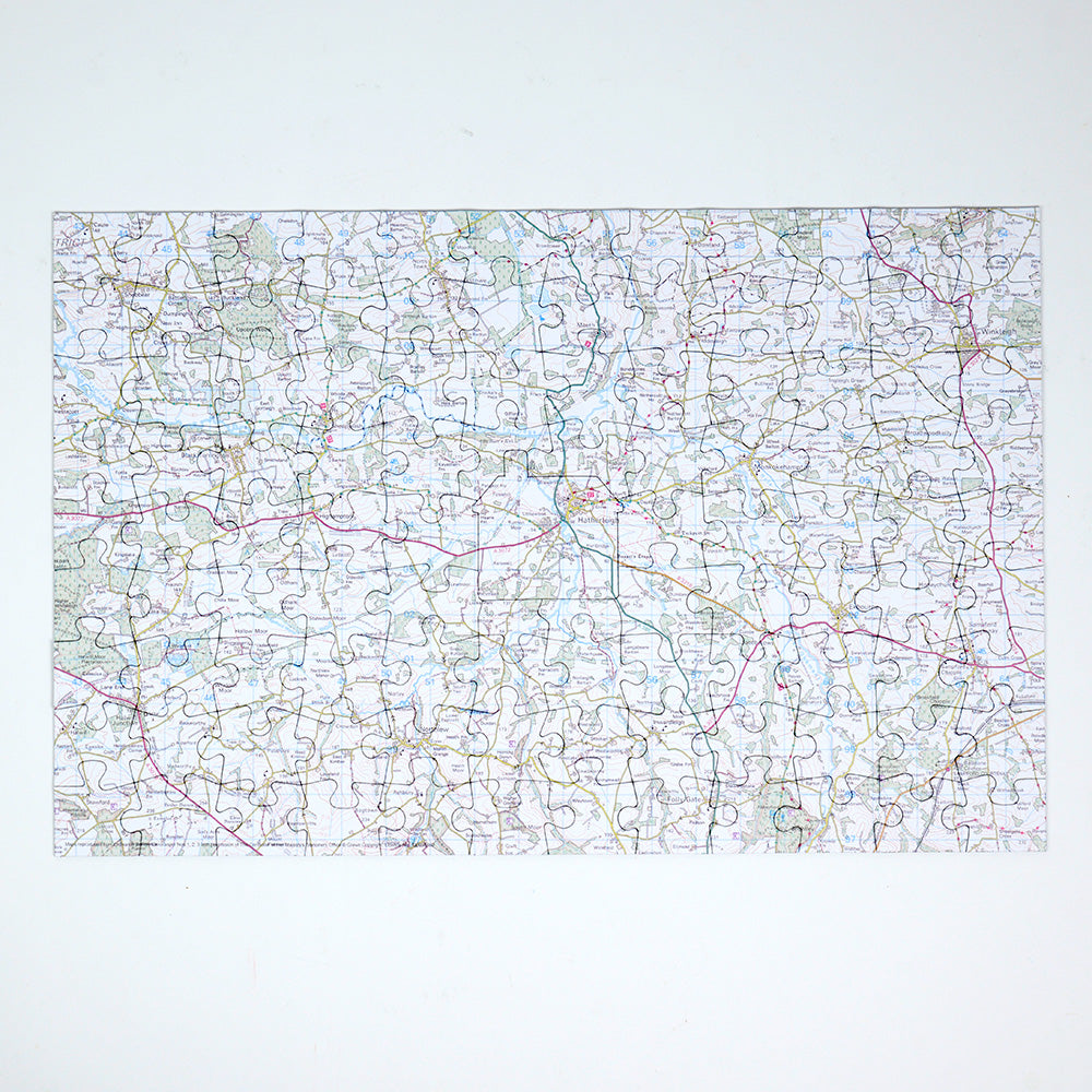 Hometown Topographic 100 Piece Map Jigsaw Puzzle