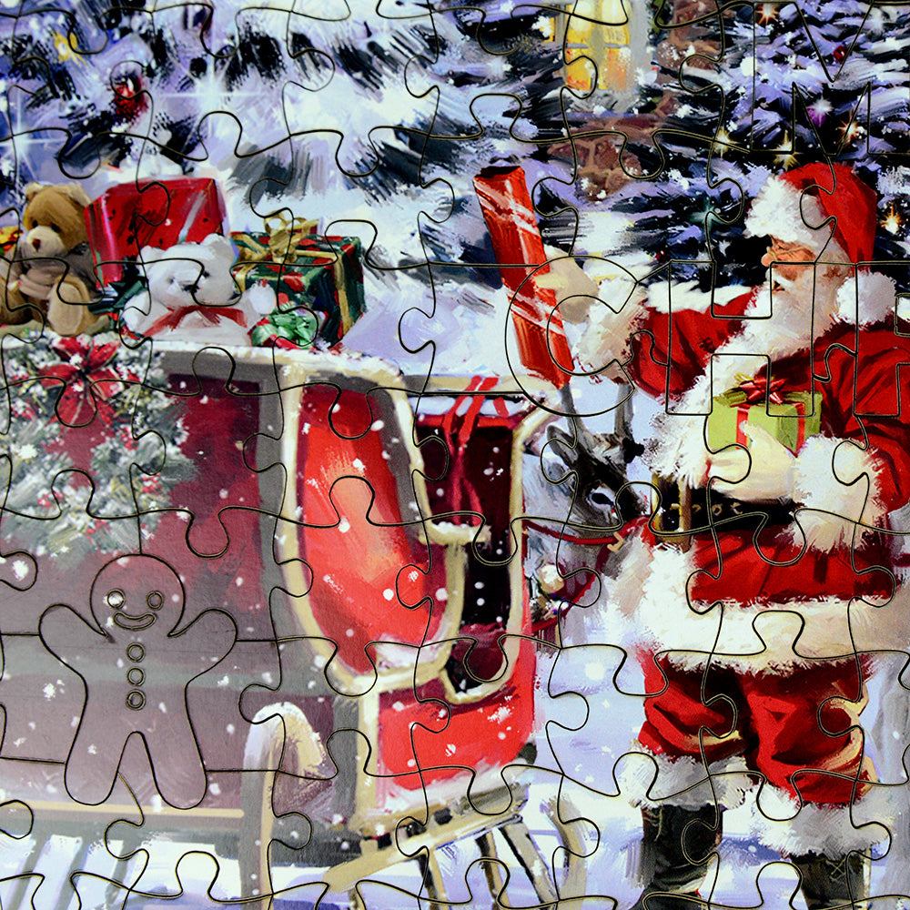 Santa's Visit 300 Piece Wooden Jigsaw