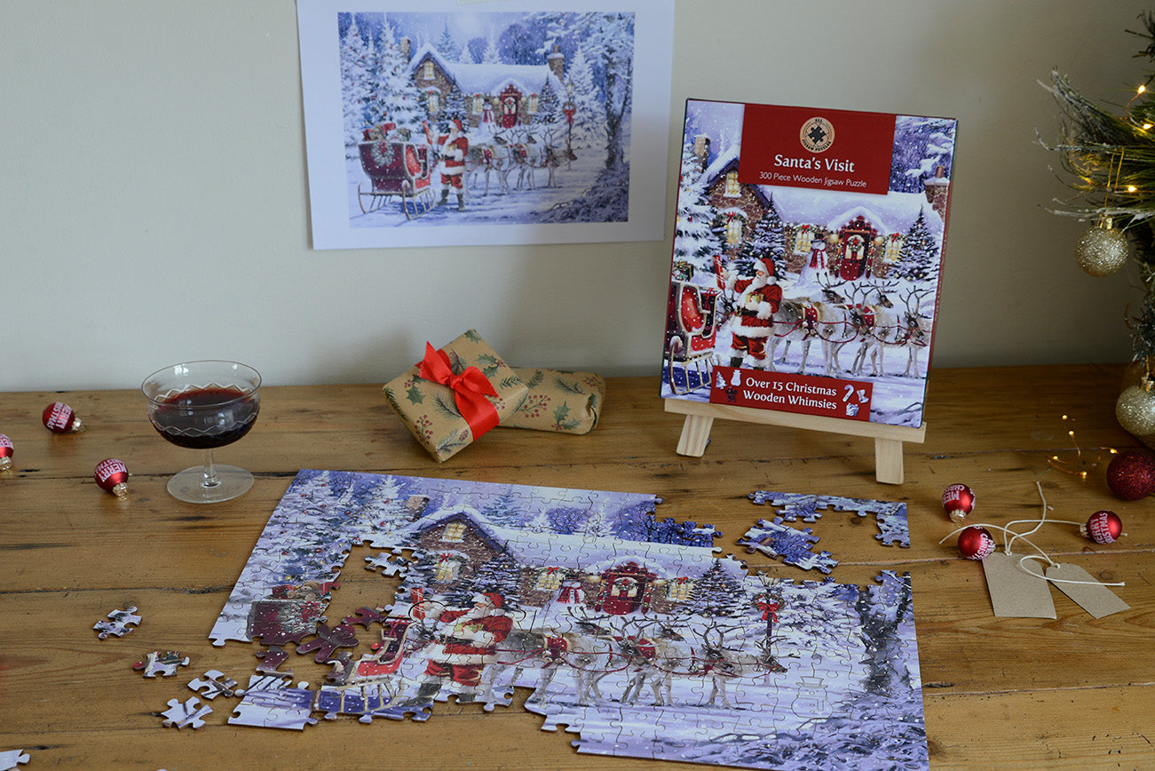 Santa's Visit 300 Piece Wooden Jigsaw