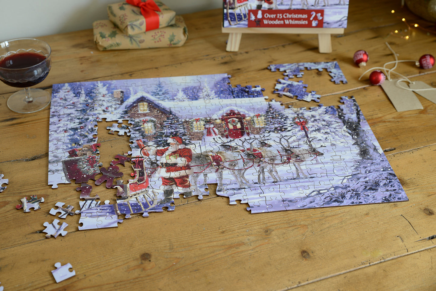 Santa's Visit 300 Piece Wooden Jigsaw