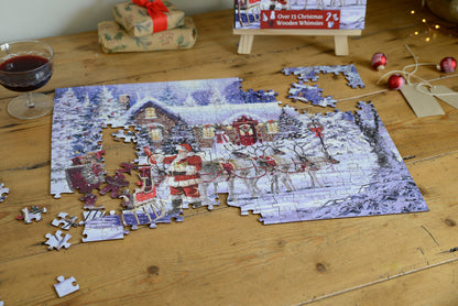 Santa's Visit 300 Piece Wooden Jigsaw