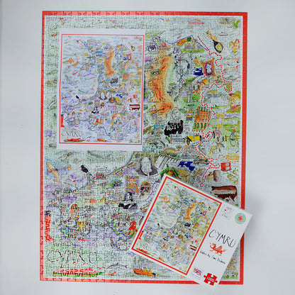 Tim Bulmer Map of Wales - 1000 Piece Jigsaw Puzzle