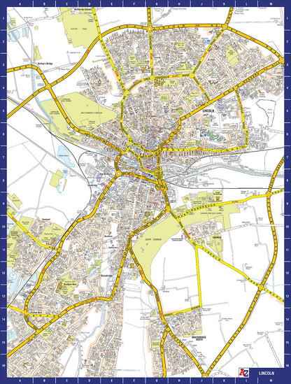 A to Z Map of  Lincoln 1000 Piece Jigsaw