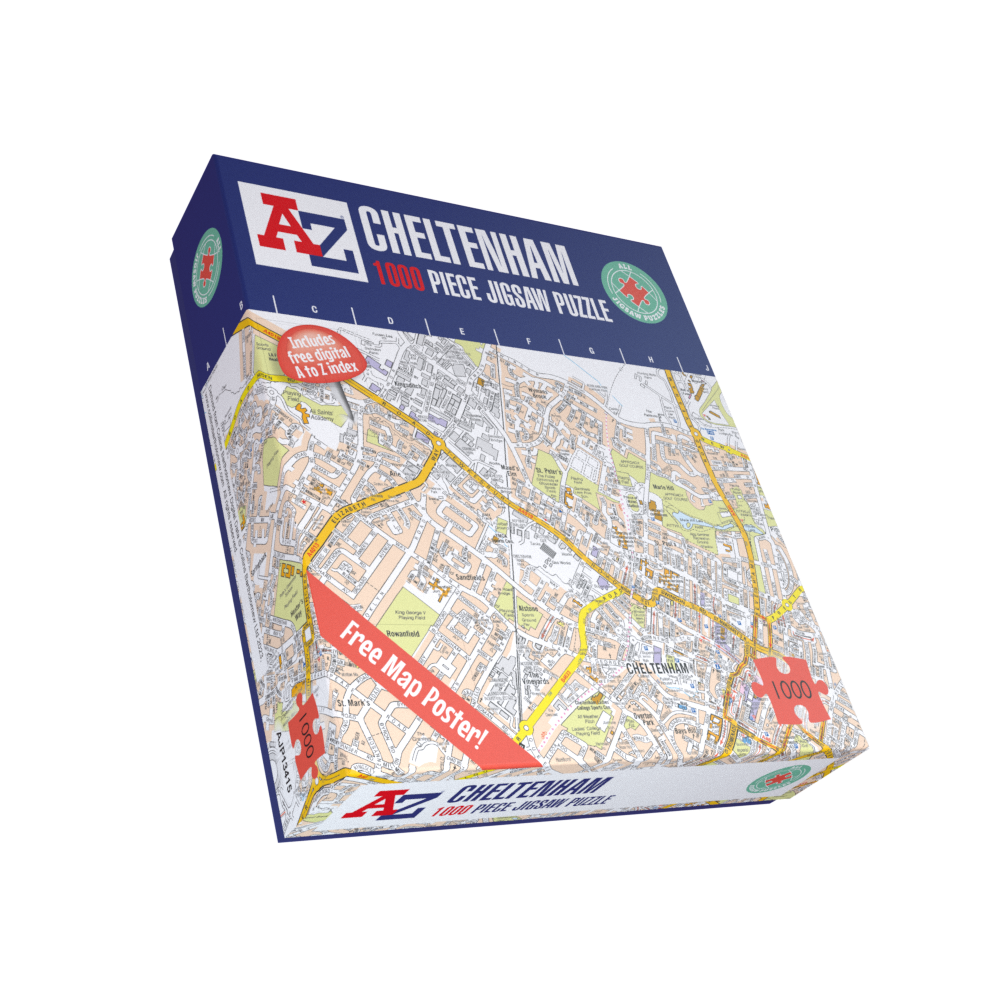 A to Z Map of  Cheltenham 1000 Piece Jigsaw