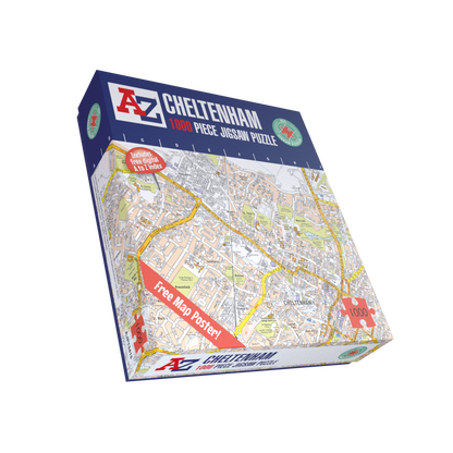 A to Z Map of  Cheltenham 1000 Piece Jigsaw