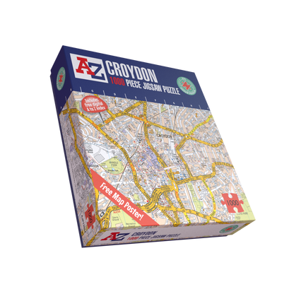 A to Z Map of Croydon 1000 Piece Jigsaw