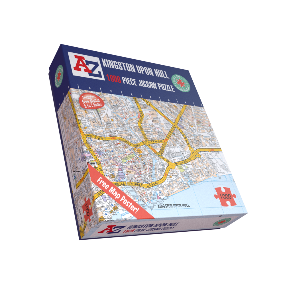 A to Z Map of  Kingston Upon Hull 1000 Piece Jigsaw