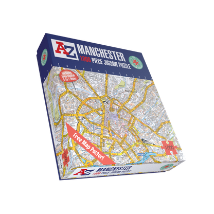 A to Z Map of Manchester 1000 Piece Jigsaw