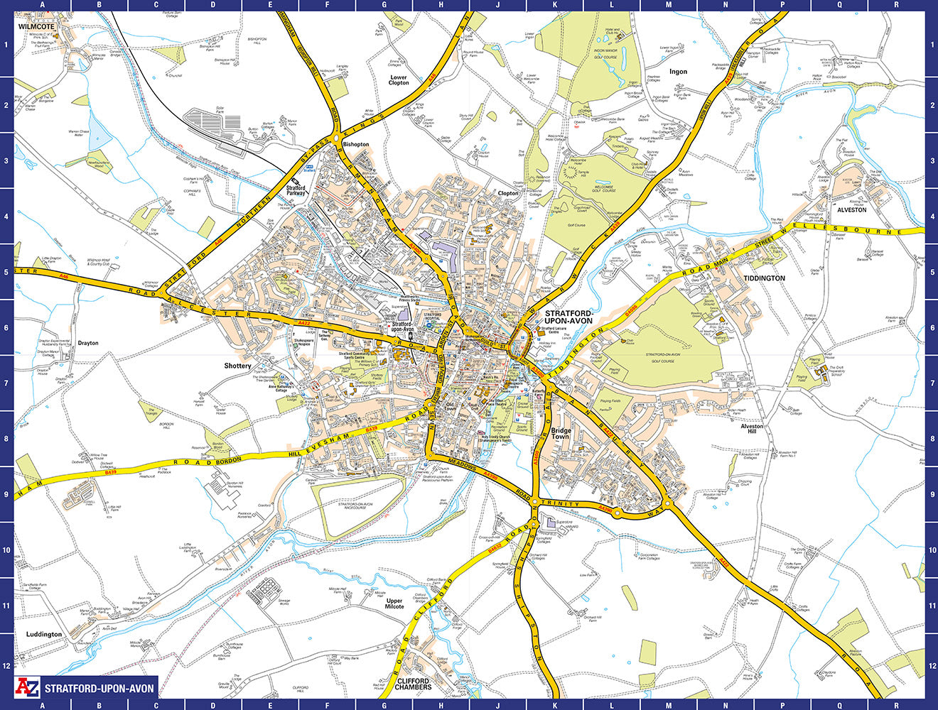 A to Z Map of  Stratford-upon-Avon 1000 Piece Jigsaw