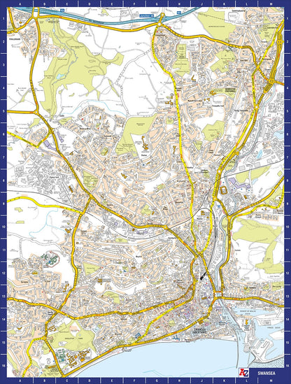 A to Z Map of  Swansea 1000 Piece Jigsaw