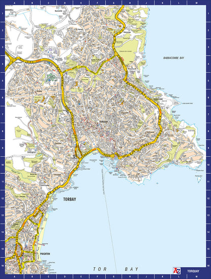 A to Z Map of  Torquay 1000 Piece Jigsaw