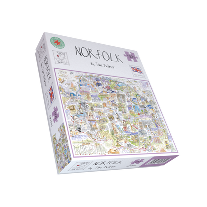 Map of Norfolk - Tim Bulmer 1000 Piece Jigsaw Puzzle