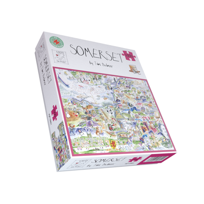 Map of Somerset - Tim Bulmer 1000 Piece Jigsaw Puzzle