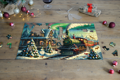 Christmas Train 300 Piece Wooden Jigsaw Puzzle