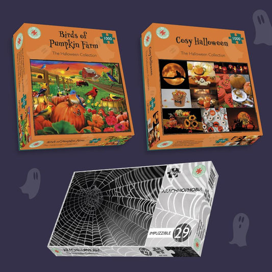 Happy Halloween 3 x 1000 Piece Jigsaw Puzzle Bundle