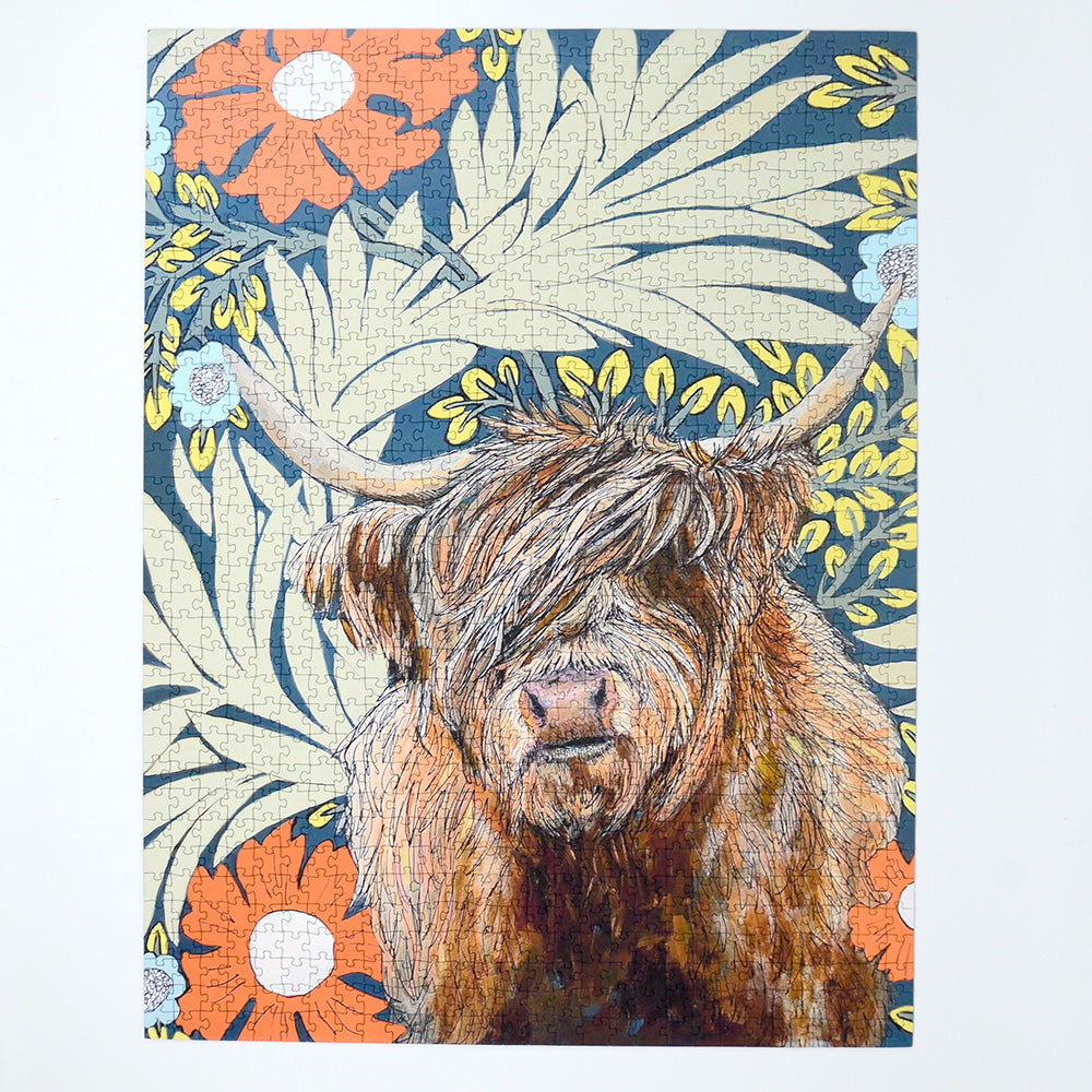 Highland Cow 1000 Piece Jigsaw Puzzle