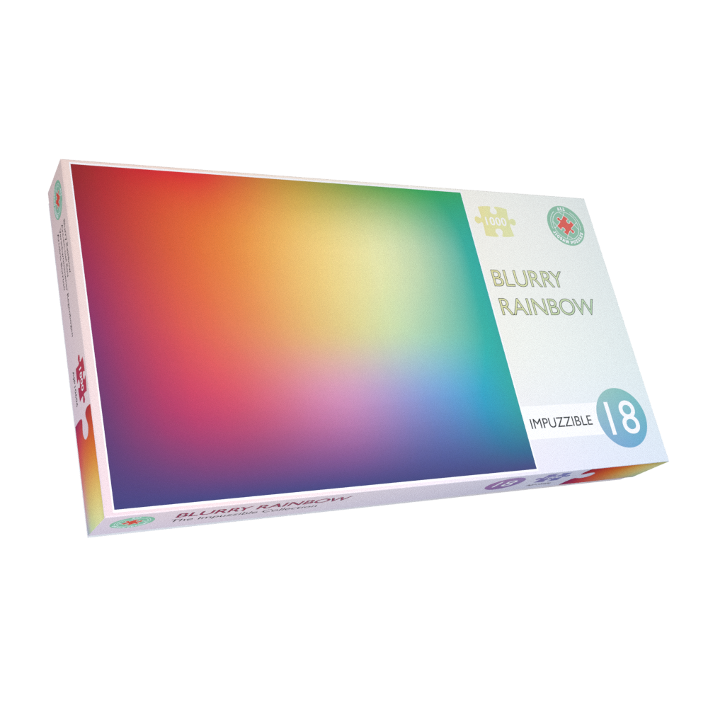 Blurry Rainbow  - Impuzzible No.18- 1000 Piece Jigsaw Puzzle