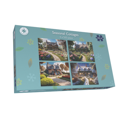 Dogs Seasonal Cottage 1000 Piece Jigsaw Puzzle Bundle