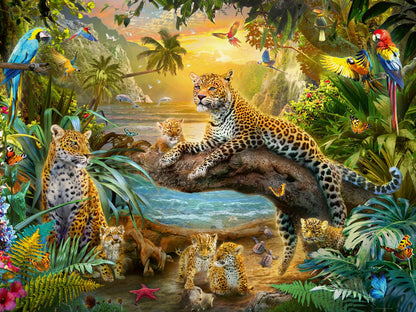 Leopards in the Jungle 1500 Piece Jigsaw Puzzle