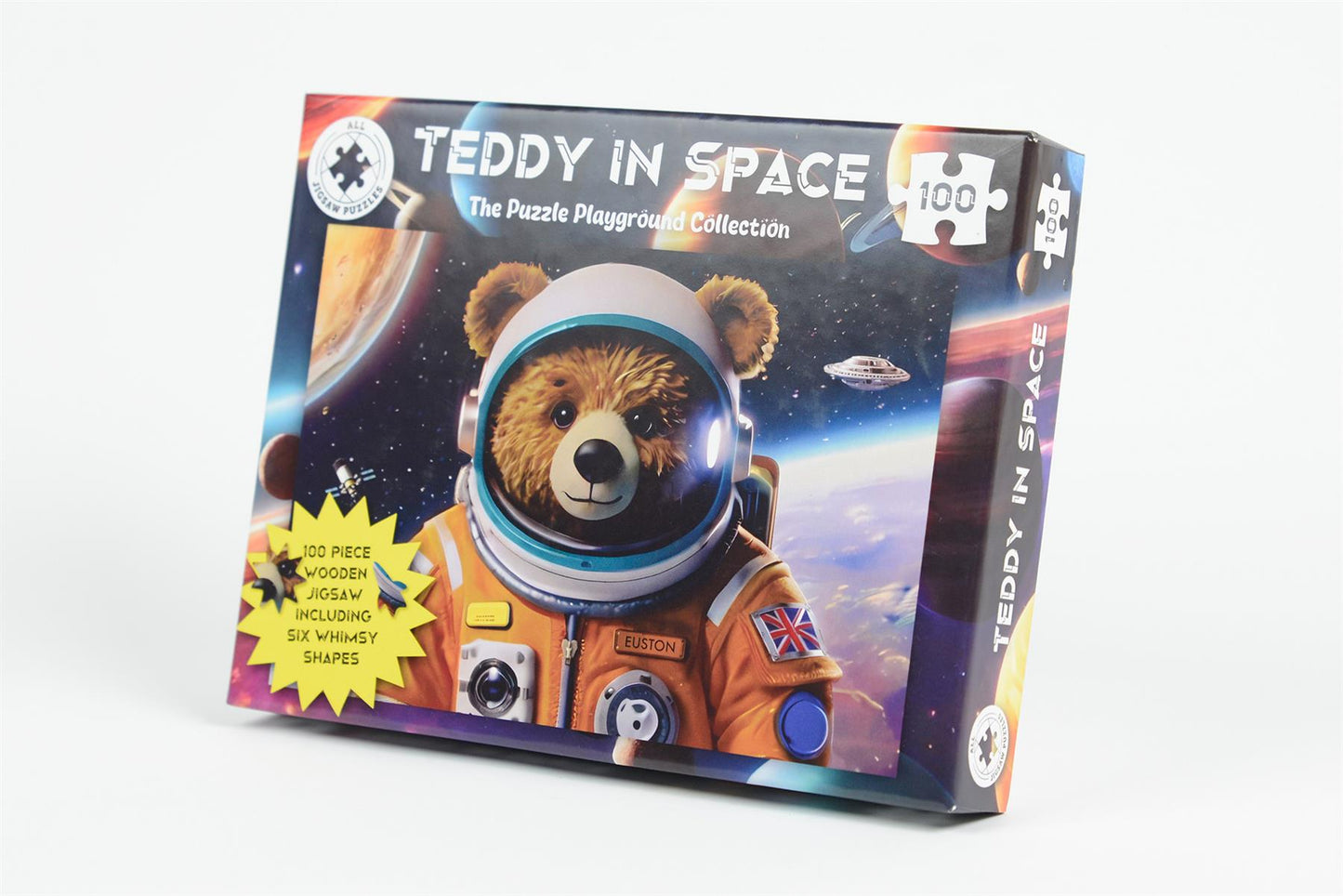 Teddy In Space 100 Piece Wooden Jigsaw Puzzle