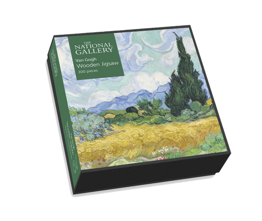 A Wheatfield, with Cypresses - National Gallery 300 Piece Wooden Jigsaw Puzzle