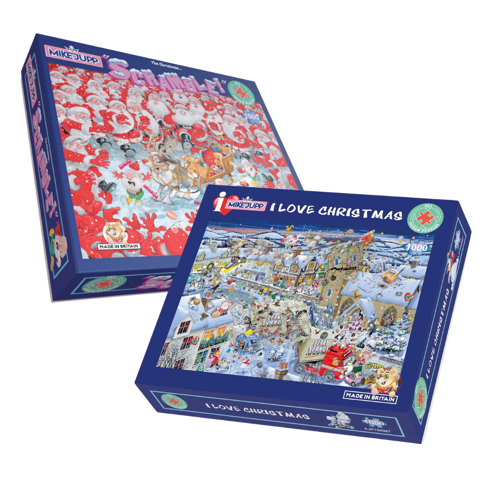 Mike Jupp's Cheery Christmas 1000 Piece Jigsaw Puzzle Bundle